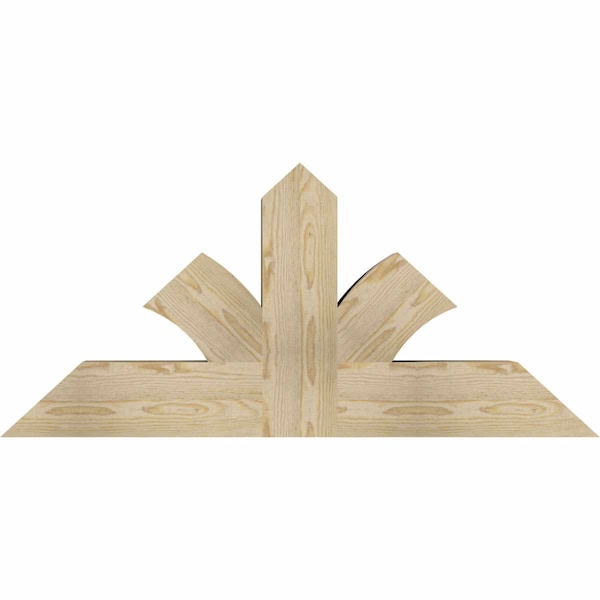 Ekena Millwork Richland Rough Sawn Timber Gable Bracket, Douglas Fir, 48"W x 22"H x 6"D x 6"F, 11/12 Pitch GBW048X22X0606RIC00RDF - main